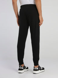 Black Carrot Fit Knitted Track Pants