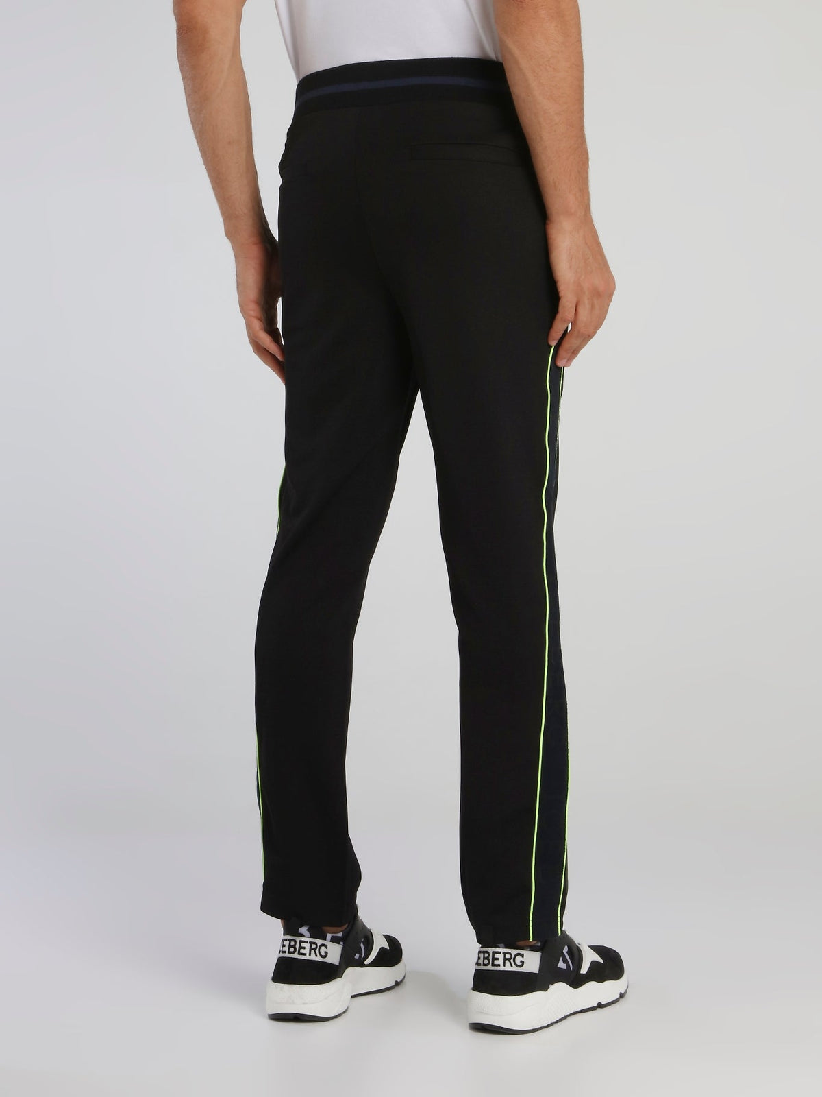 Black Side Stripe Drawstring Trousers