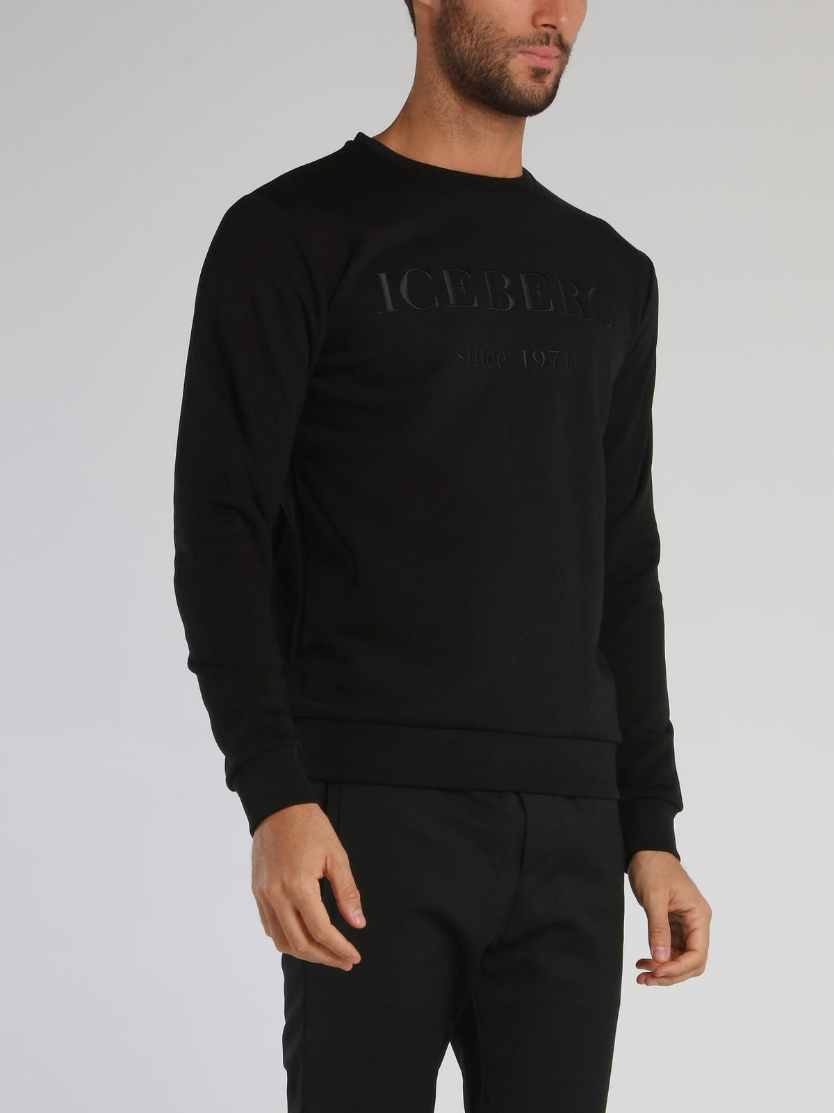 Black Embroidered Classic Logo Sweatshirt