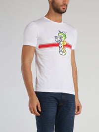 Pinocchio White Crewneck T-Shirt