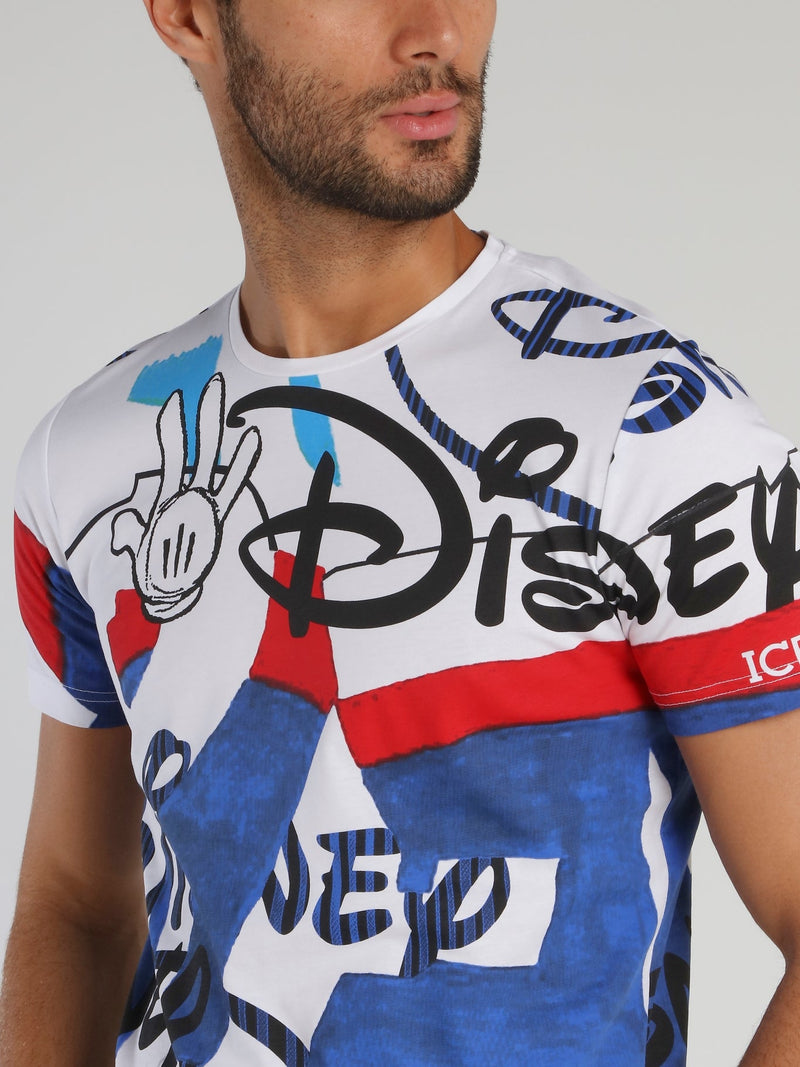 Disney Multicolour Abstract Print T-Shirt