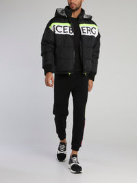 Black Logo Puffer Jacket