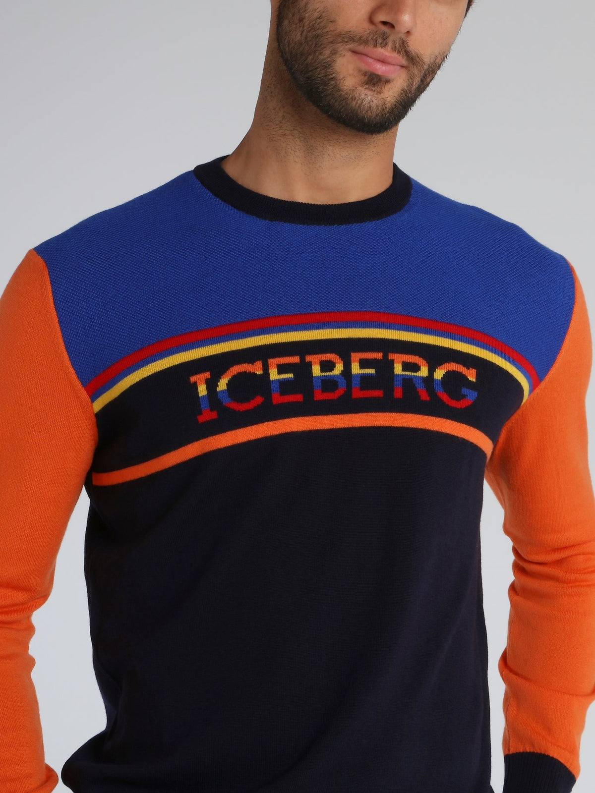 Colour Block Wool Sweat Top