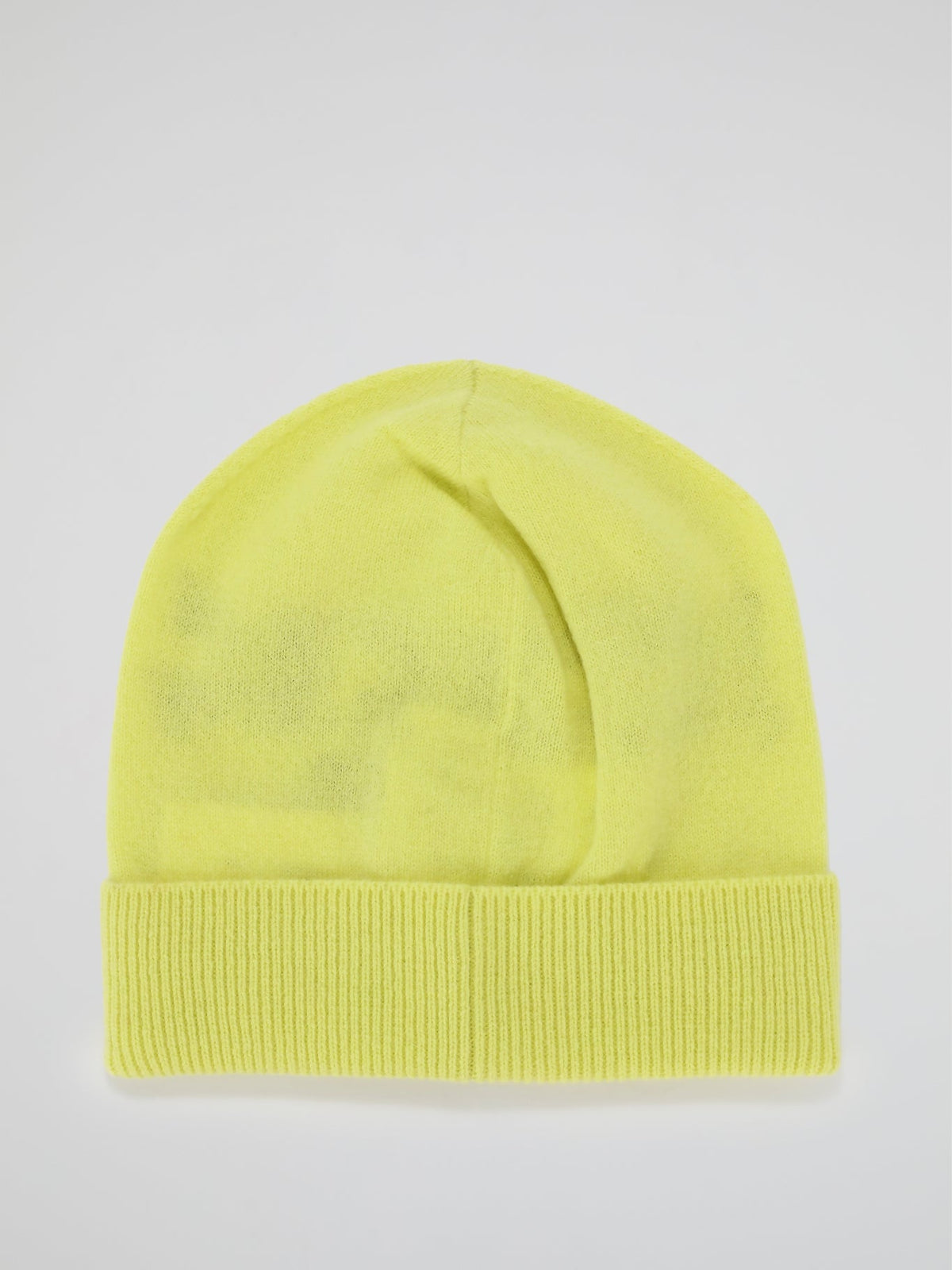 Yellow Logo Cashmere Knitted Beanie