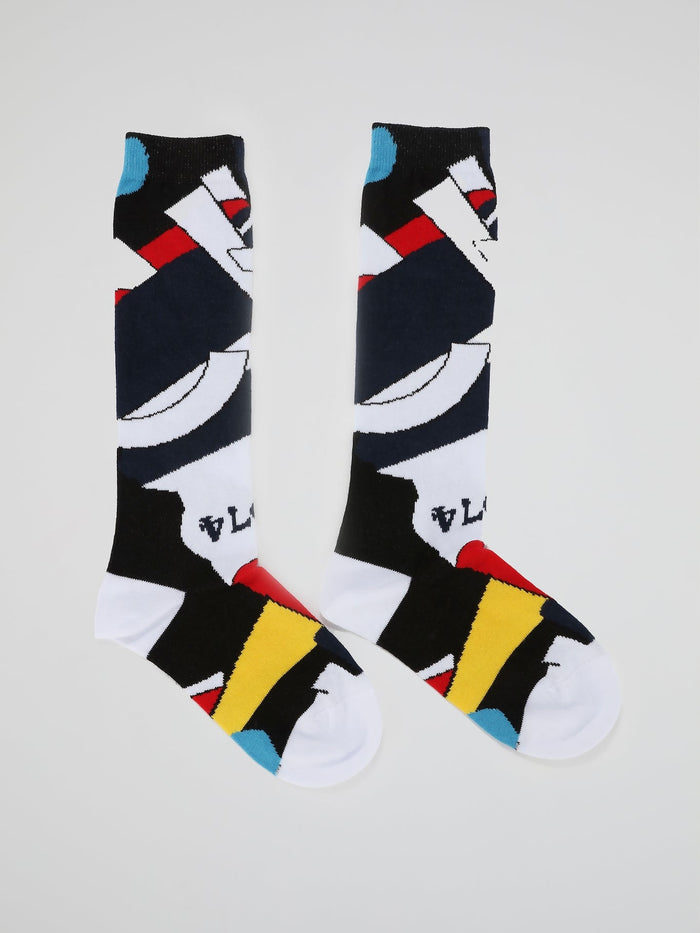 Statement Cotton Long Socks