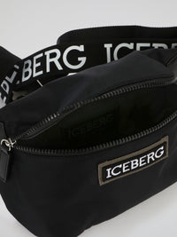 Black Logo Strap Belt Bag