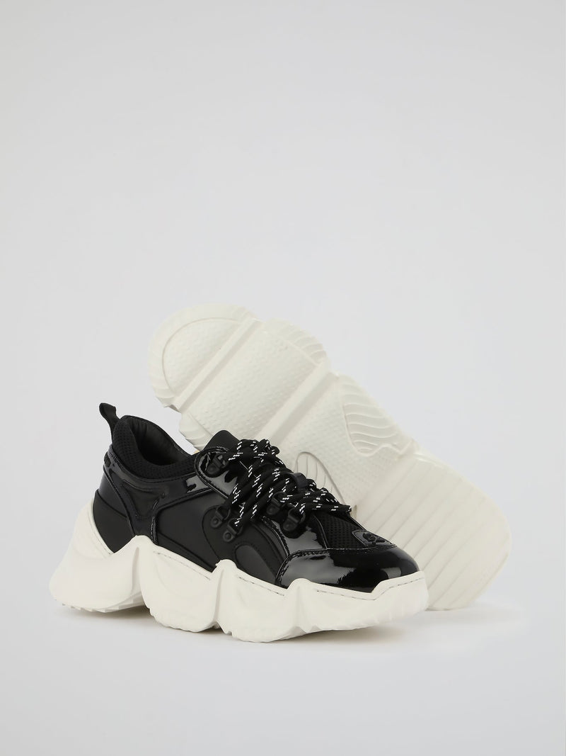 Runner Statement Black Chunky Sneakers