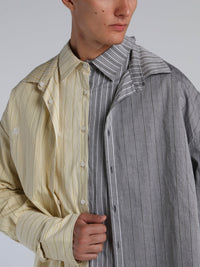 Two Tone Double Stitch Pinstripe Shirt