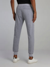 Grey Savage Appliqu��d Logo Drawstring Active Trousers