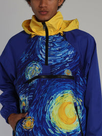 Swirling Sky Hooded Windbreaker