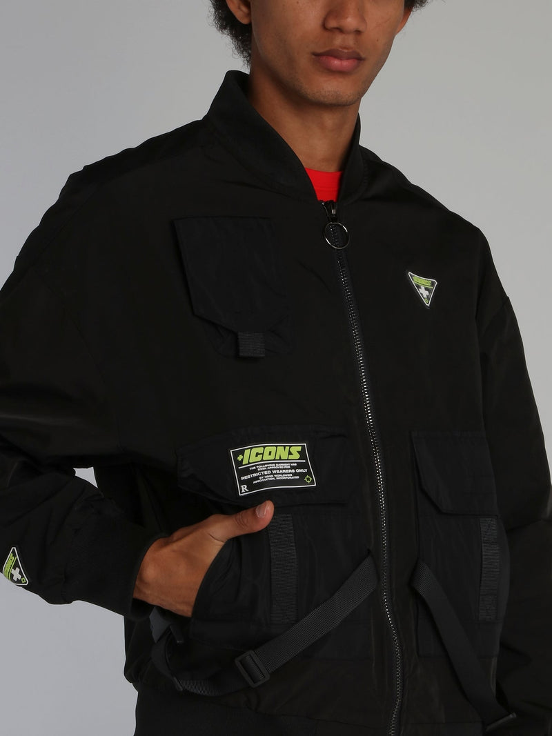 Black Icons Tactical Flight Jacket