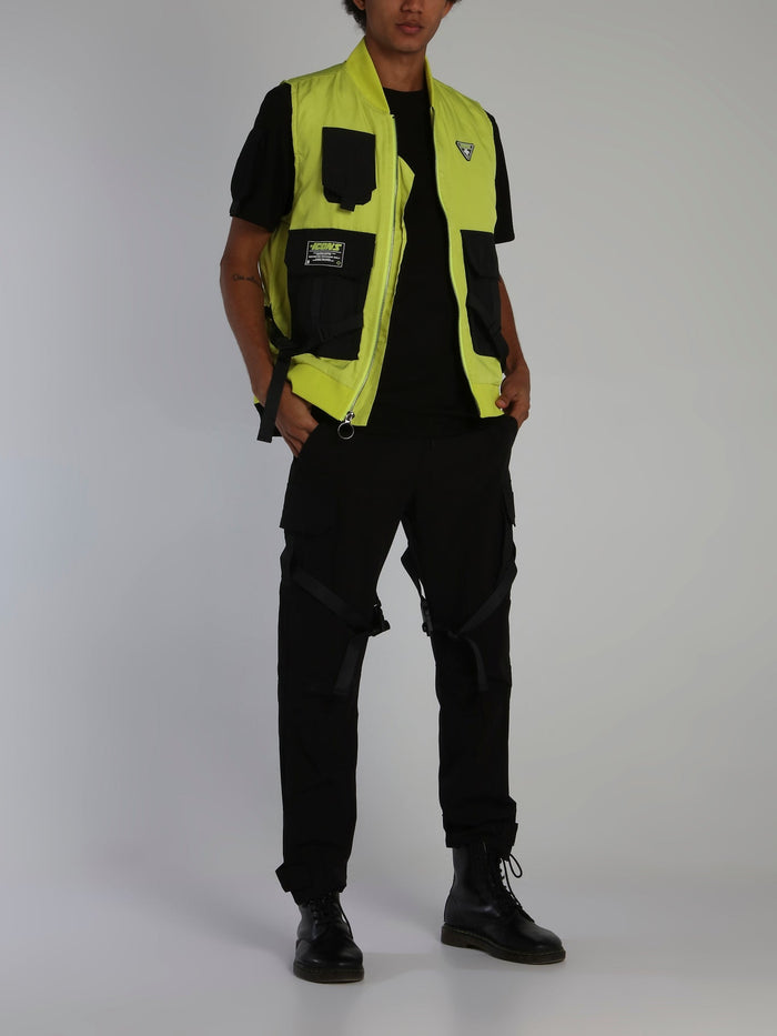 Neon Yellow Icons Tactical Zip Up Vest