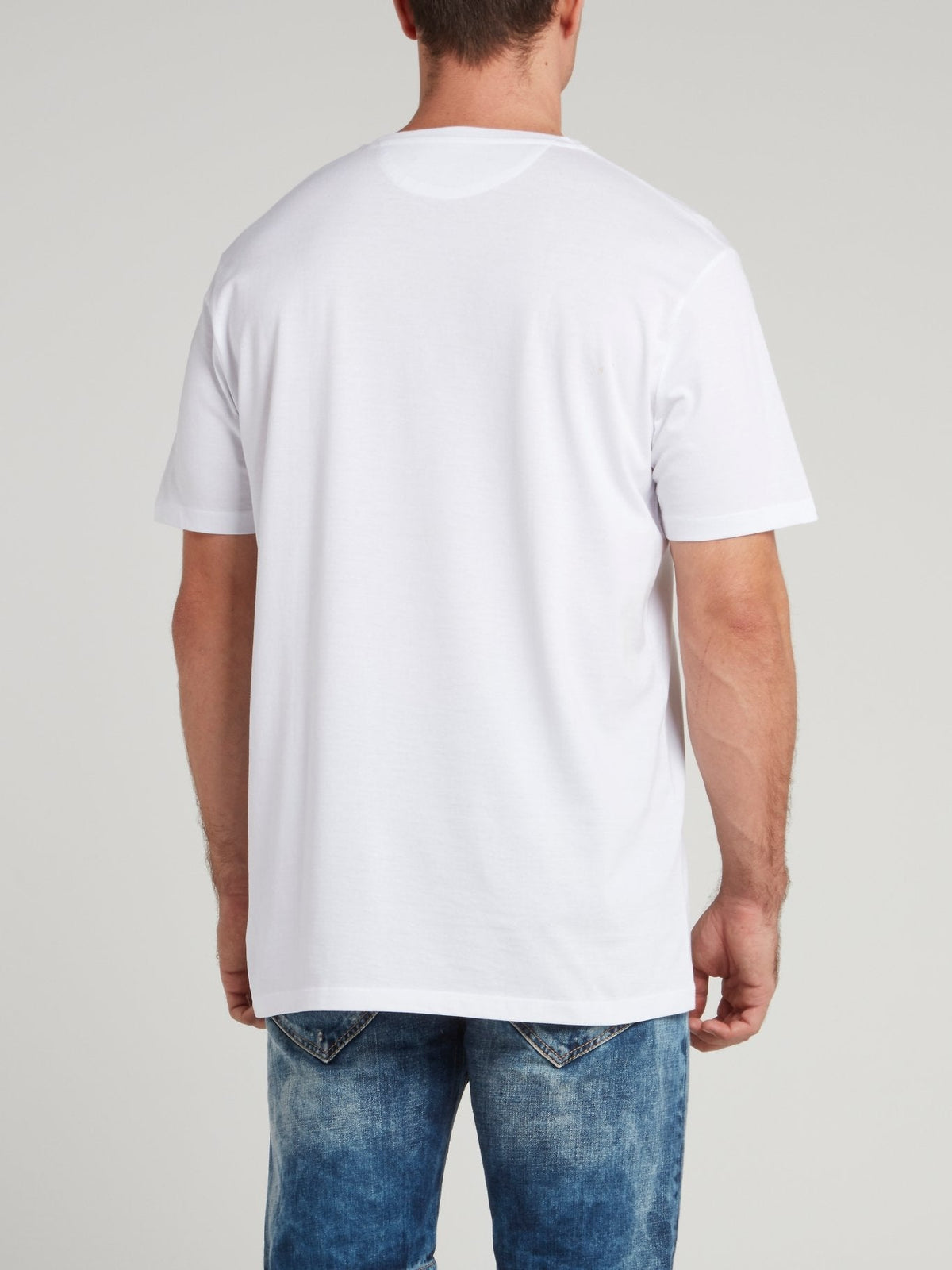 White Logo Cotton T-Shirt