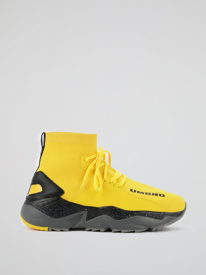 Yellow Runner Future Sock Sneakers