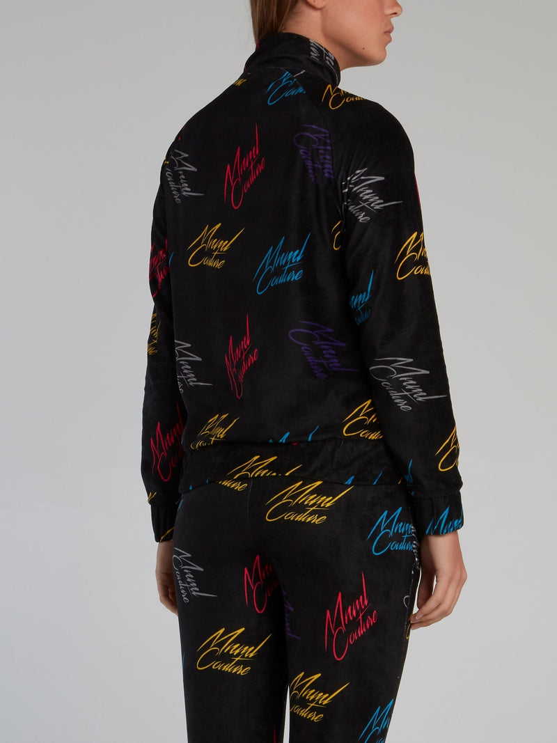 Black Signature All Over Sweatshirt