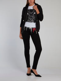 Black Rear Studded Monogram Sweatshirt