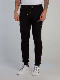 Black Spike Studded Jogging Trousers