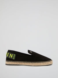 Black Neon Logo Espadrilles