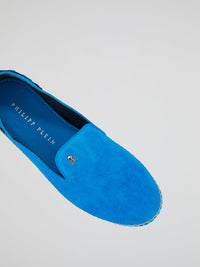 Blue Neon Logo Espadrilles