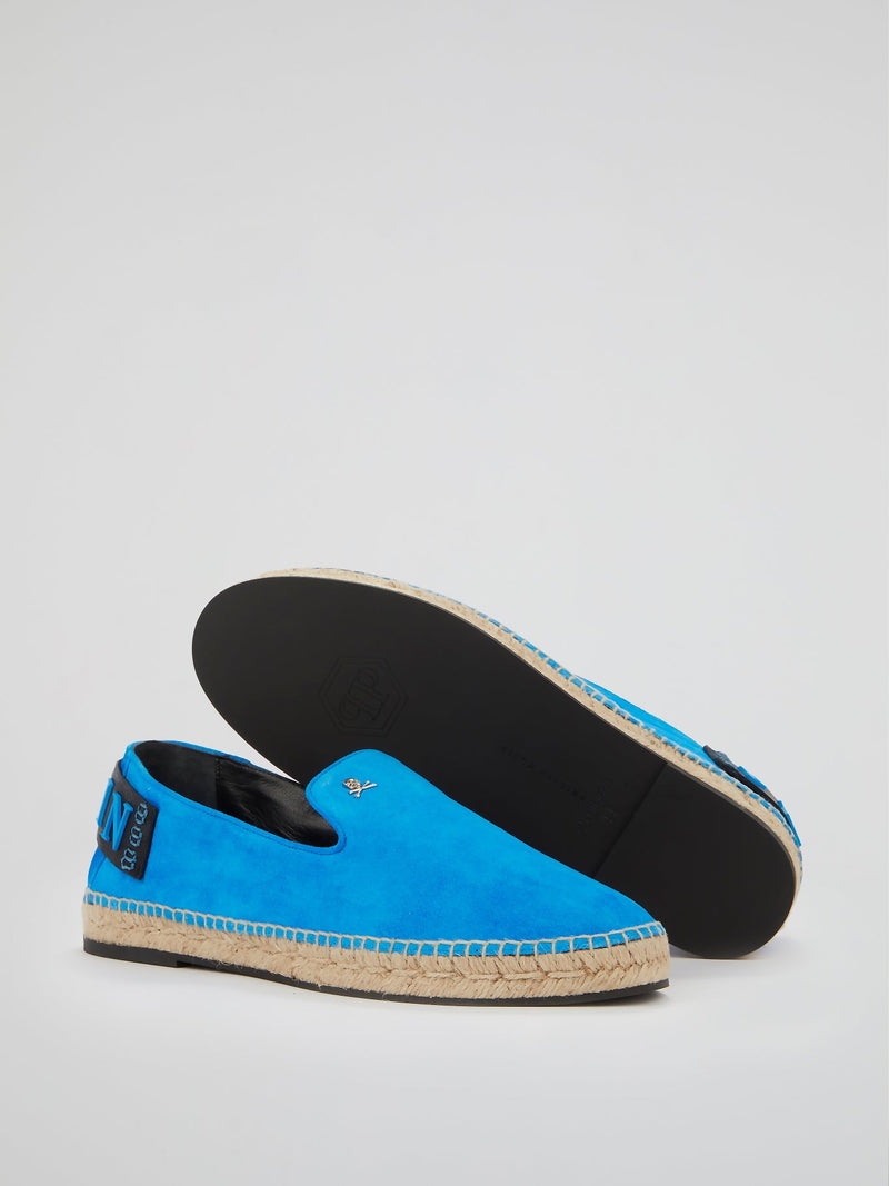 Blue Neon Logo Espadrilles