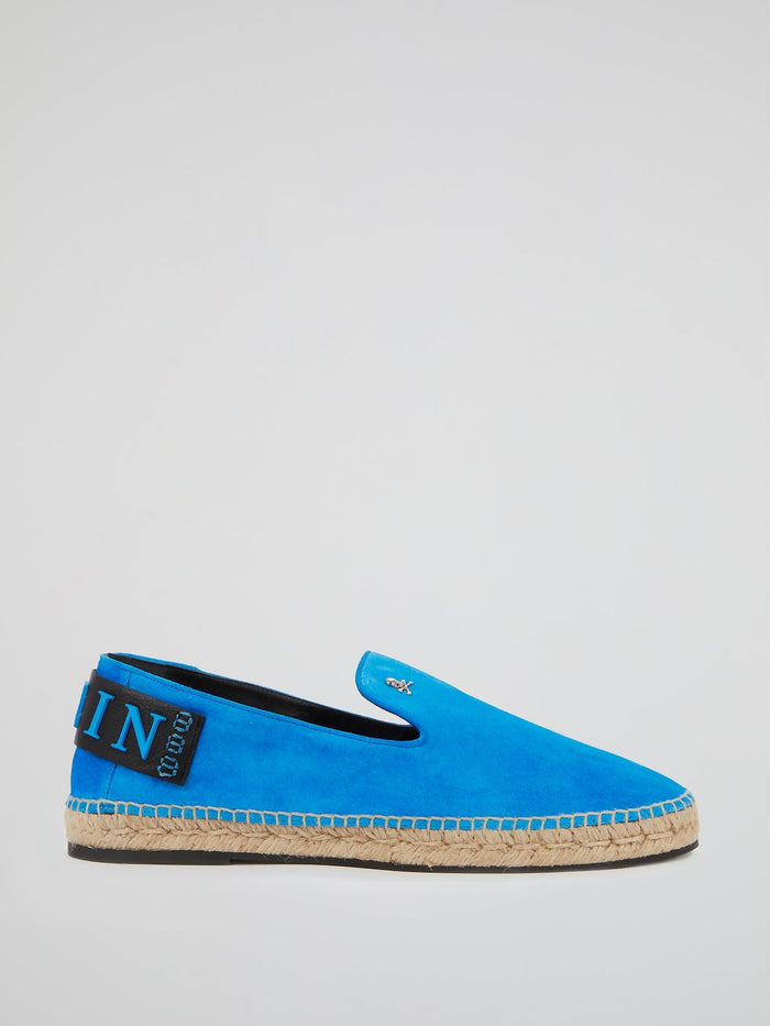 Blue Neon Logo Espadrilles