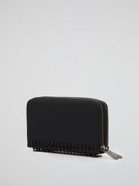 Black Spike Studded Continental Wallet