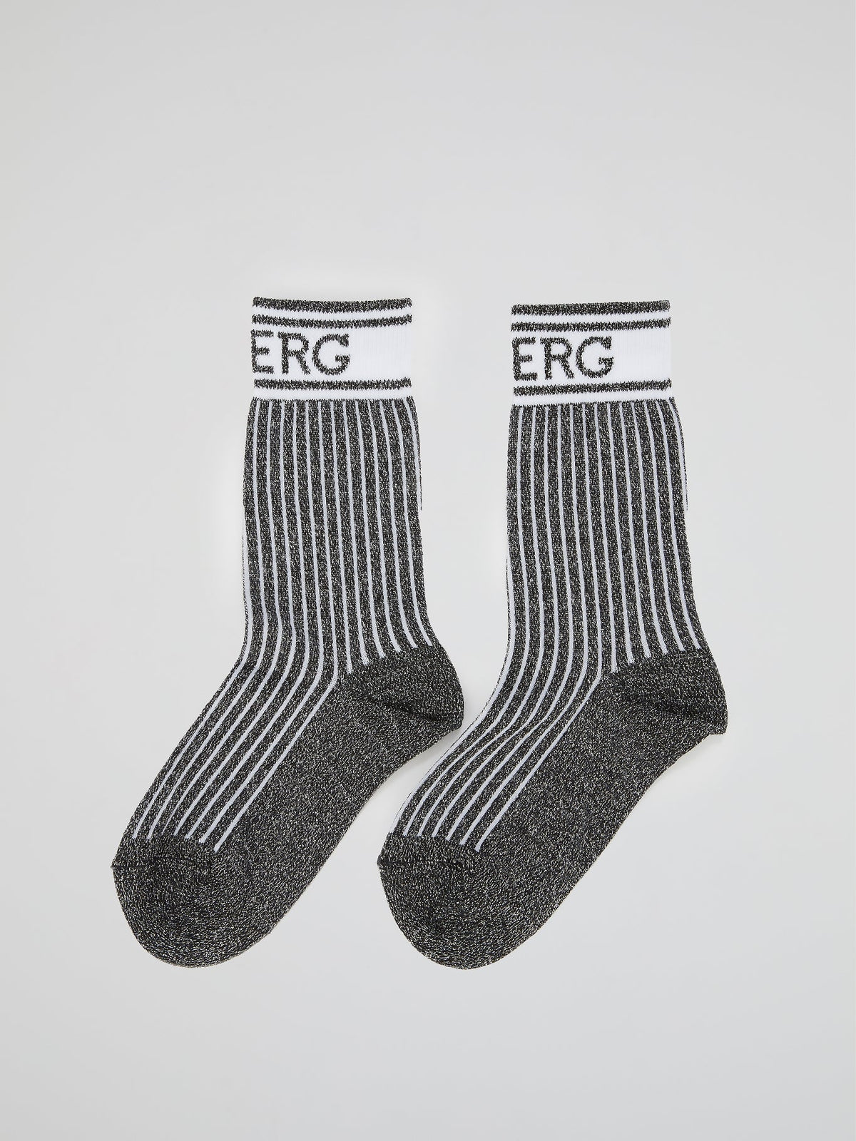 Black Logo Trim Crew Socks