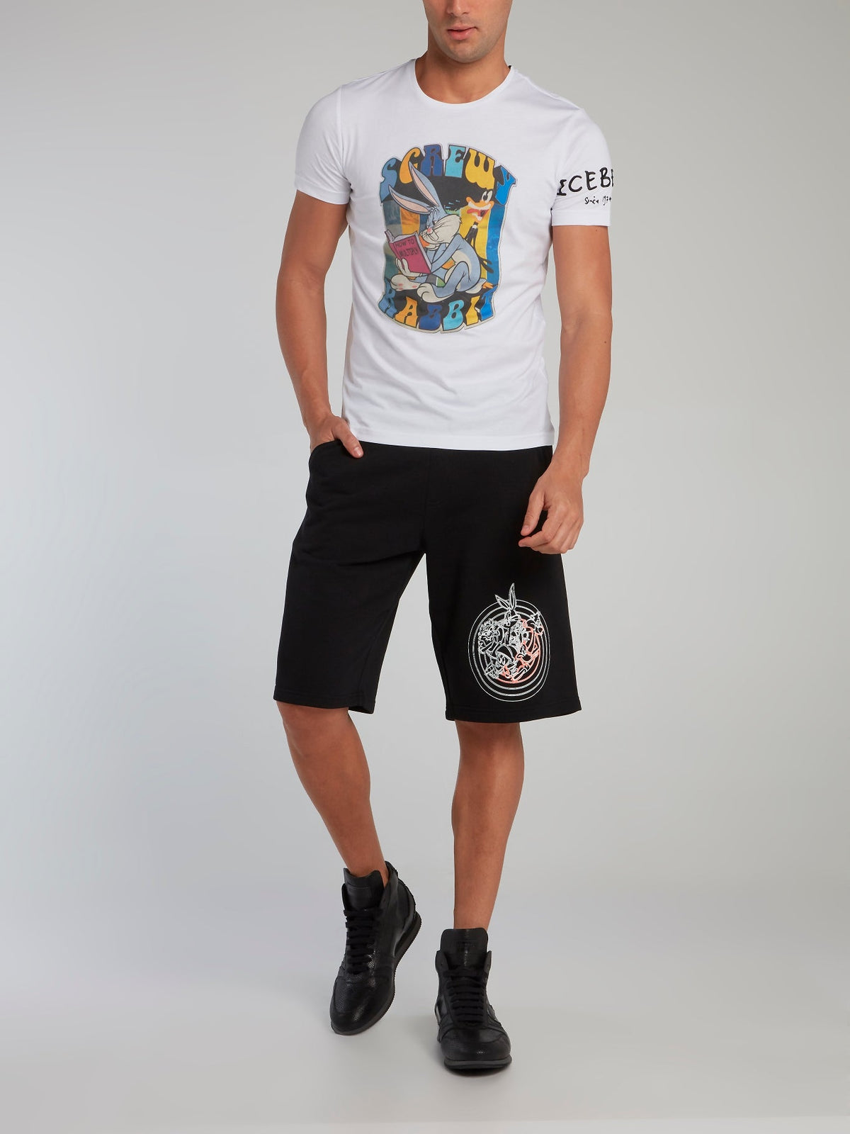 Looney Tunes White Graphic Print T-Shirt