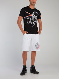 Tweety Black Embroidered T-Shirt