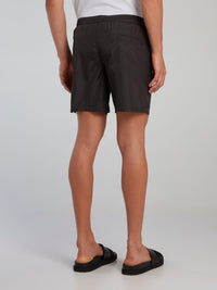 Black Logo Panel Board Shorts