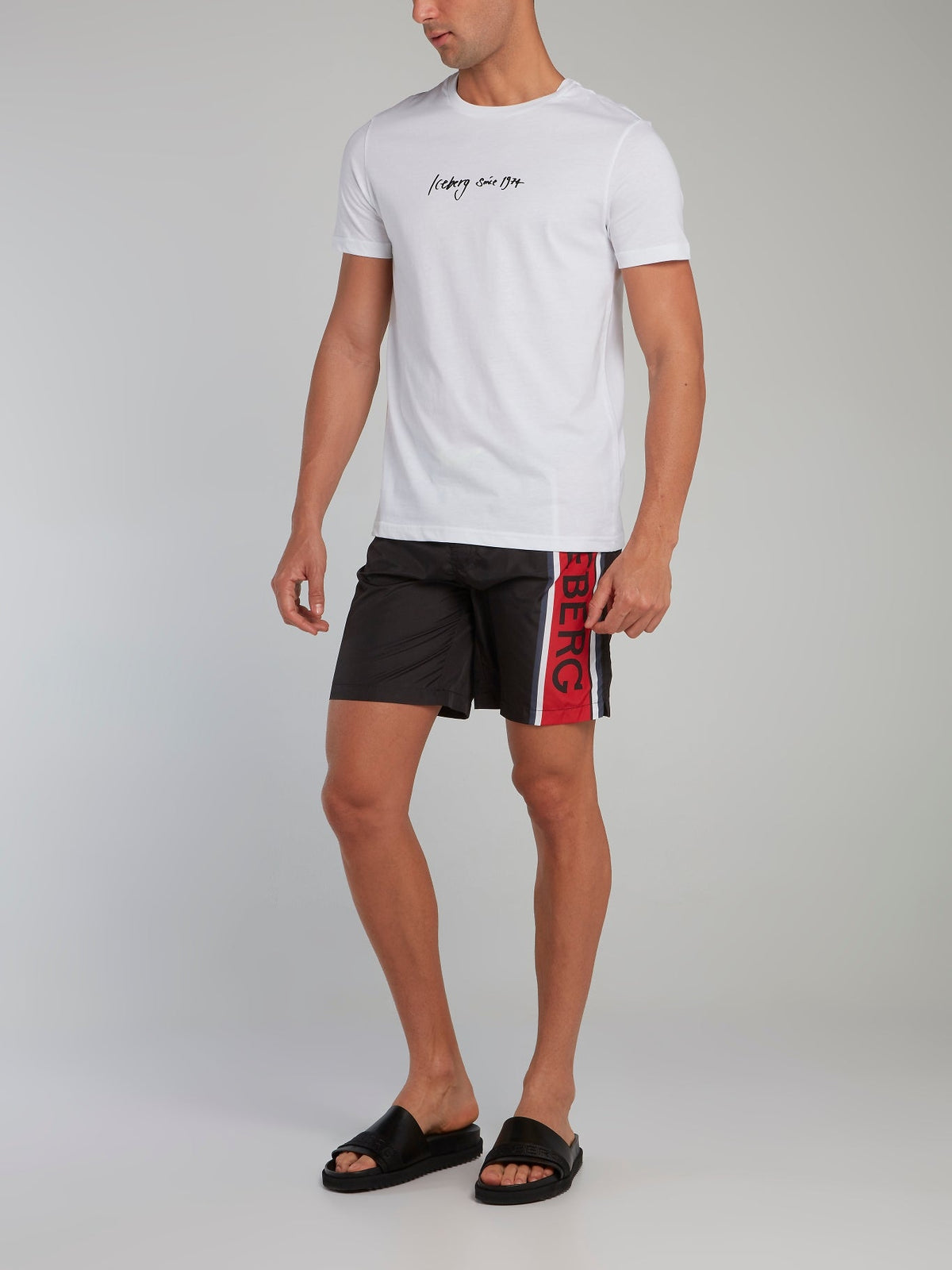 Black Logo Panel Board Shorts