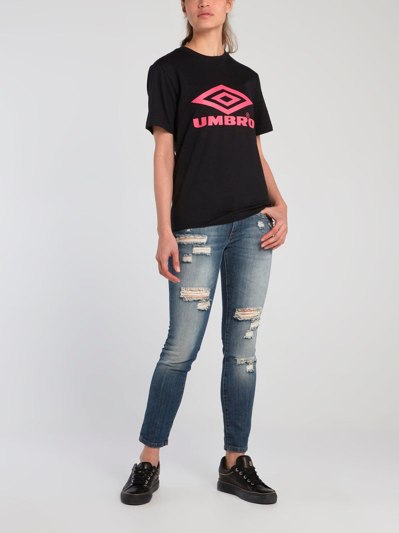 Black Logo Boyfriend T-Shirt