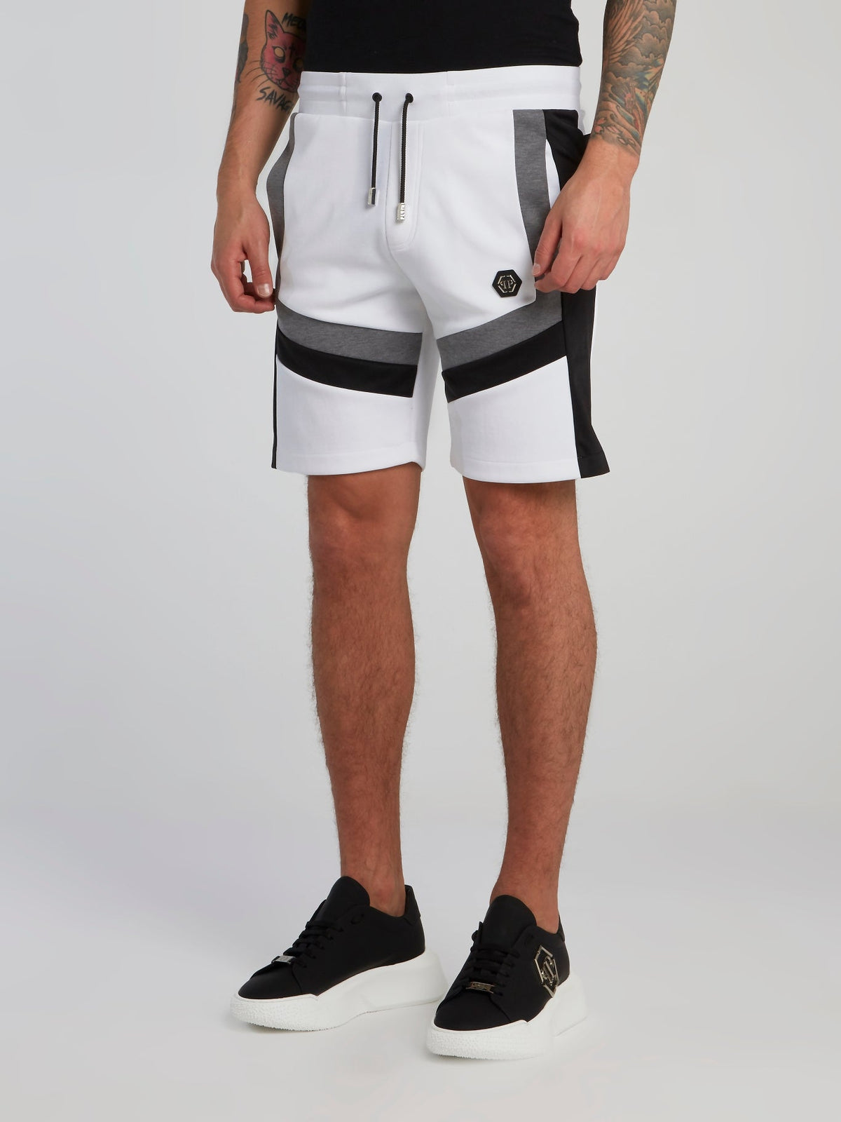 Colour Block Drawstring Training Shorts