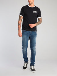 Pretty Green x Umbro Black Contrast Trim T-Shirt