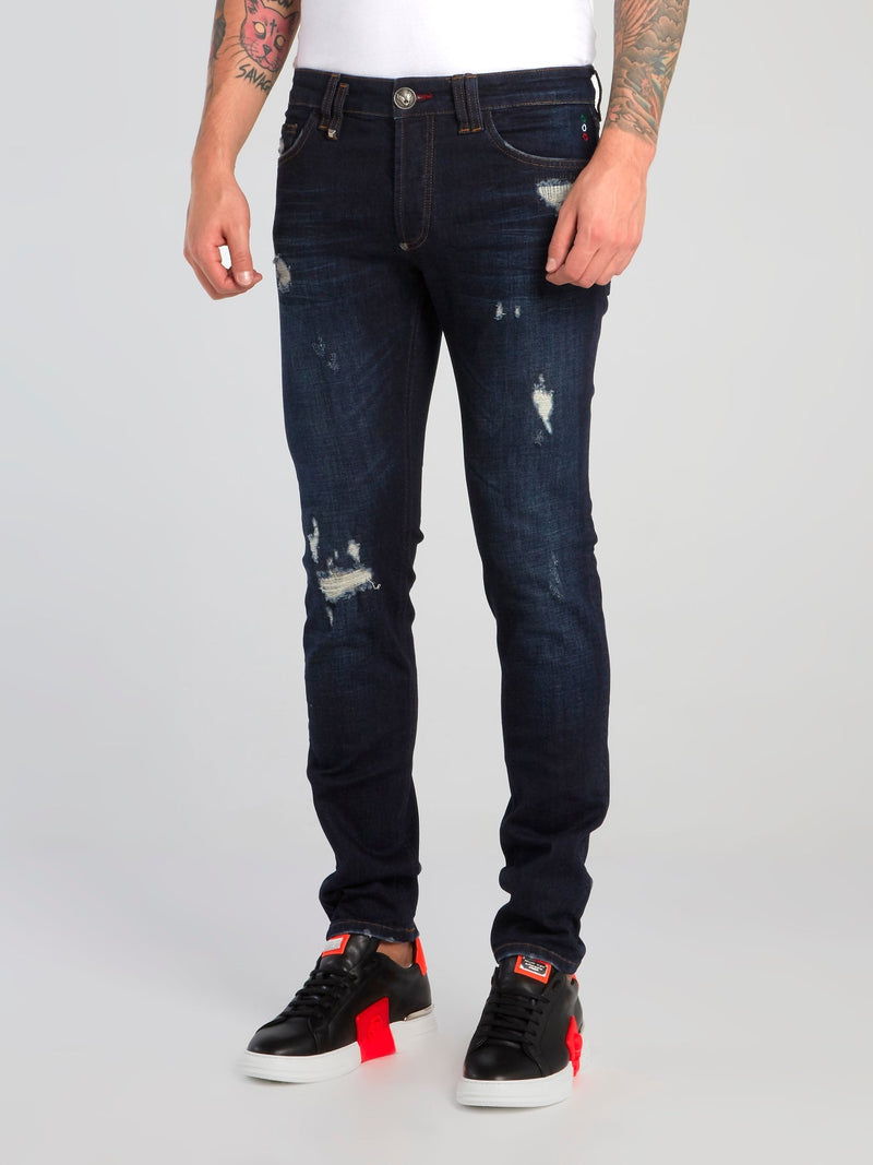 Distressed Slim Fit Jeans