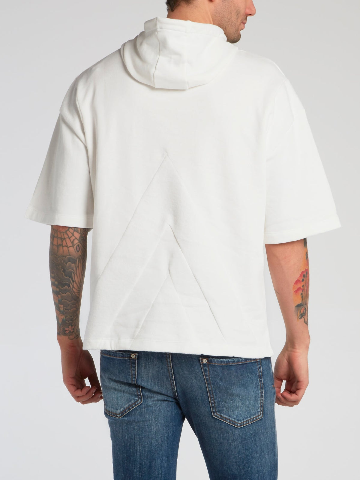 Polaris White Short Sleeve Hoodie