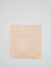 Beige Frayed Lurex Stole