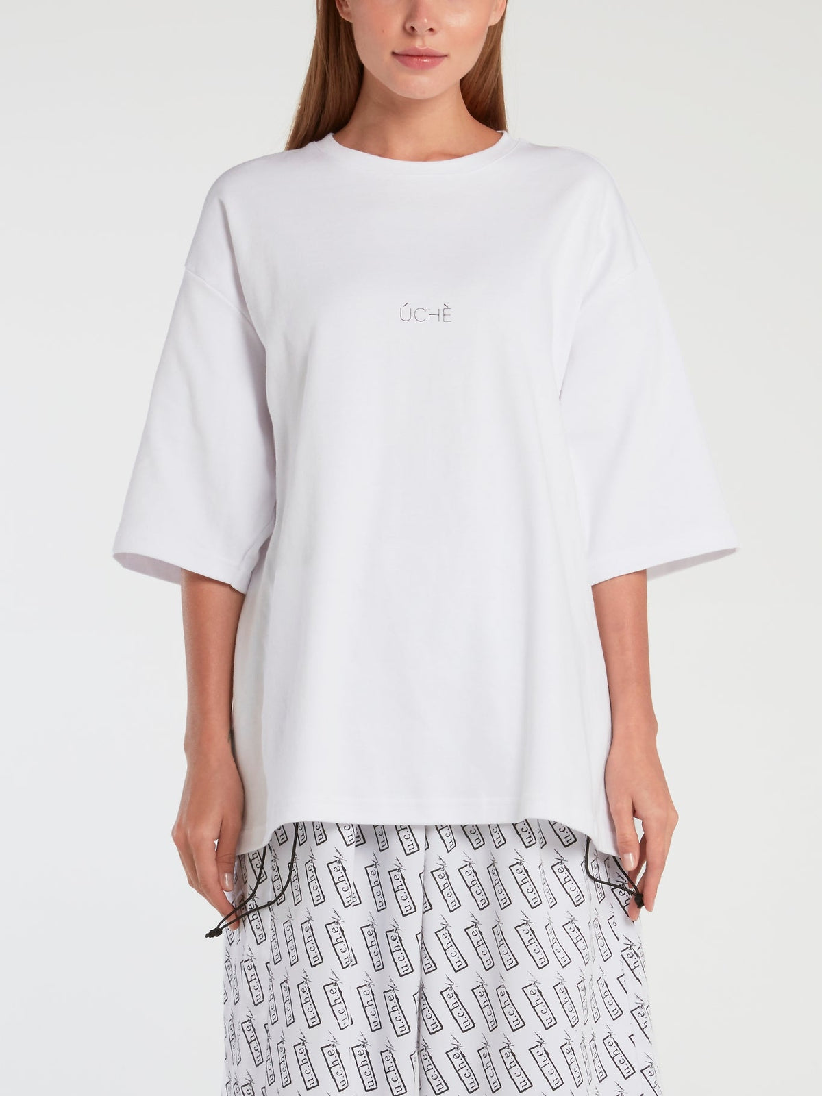 White Half Sleeve Oversized T-Shirt