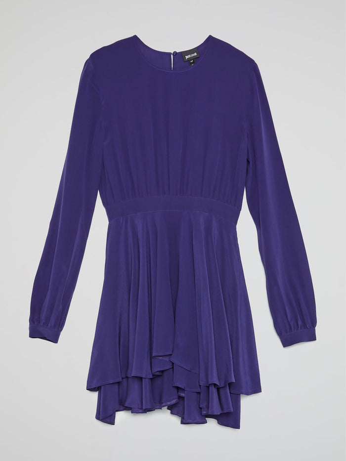 Purple Frill Hem Dress