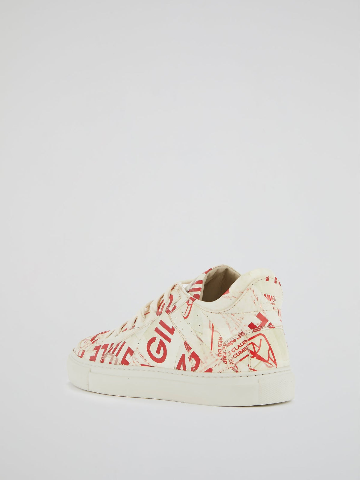 Text Print Lace Up Trainers