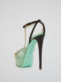 Naples Green Spike Detail Stilettos