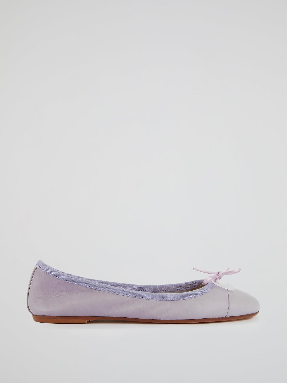 Purple Leather Ballerina Shoes