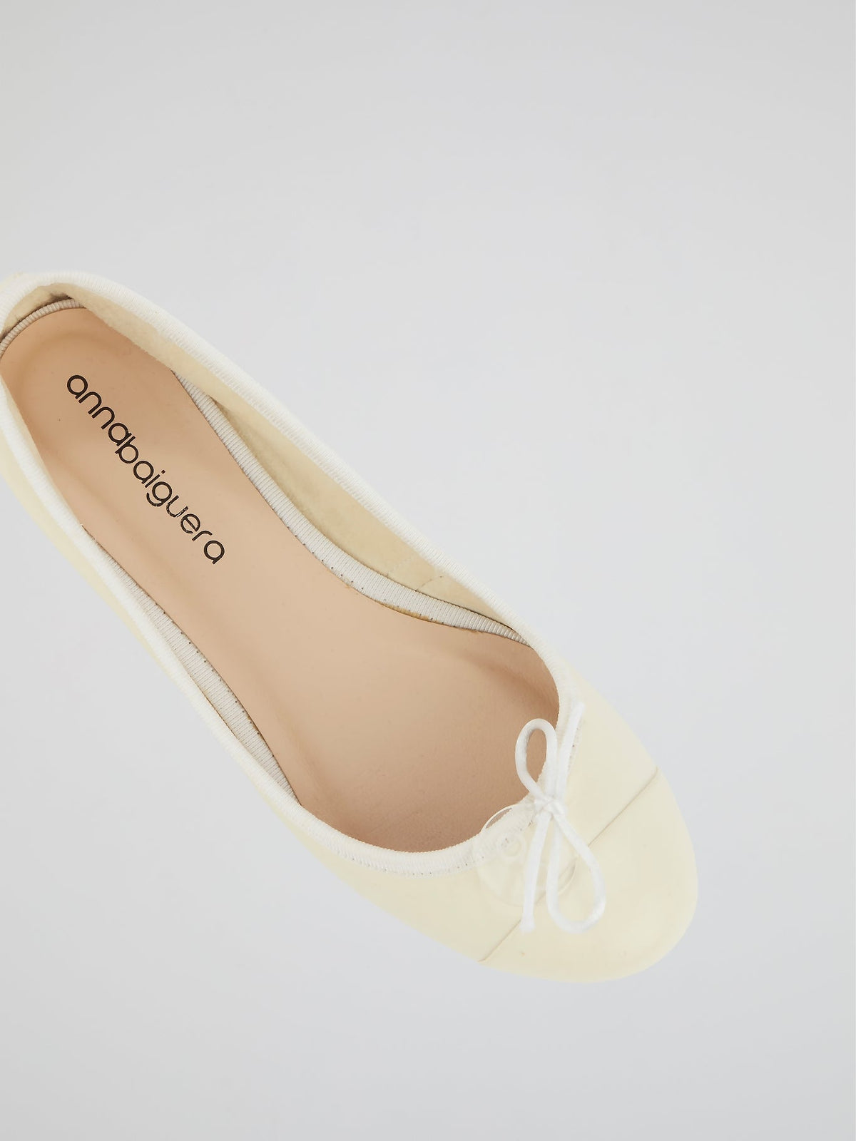 White Leather Ballerina Shoes