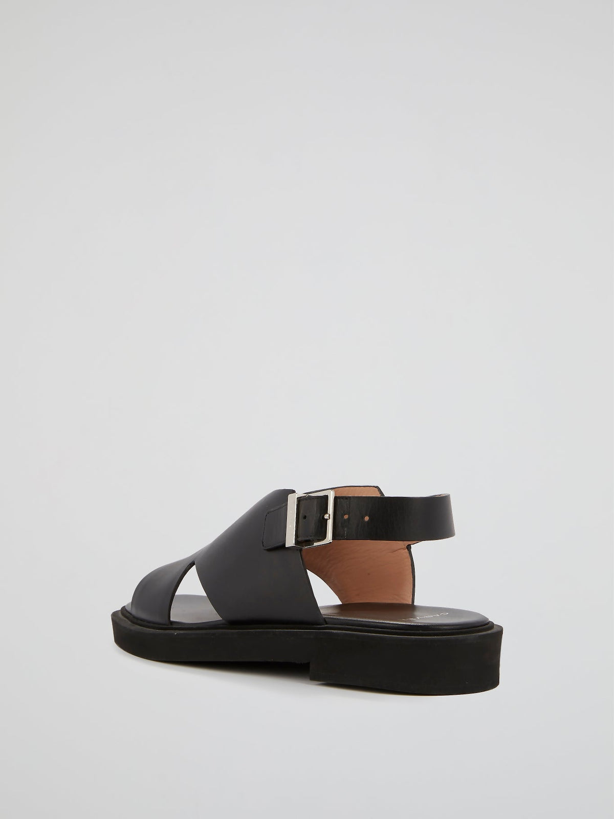 Black Slingback Flat Sandals