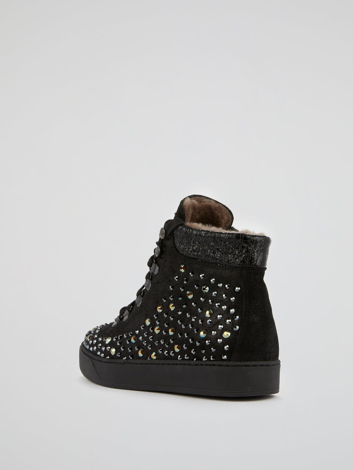 Black Multi-Stud High Top Sneakers