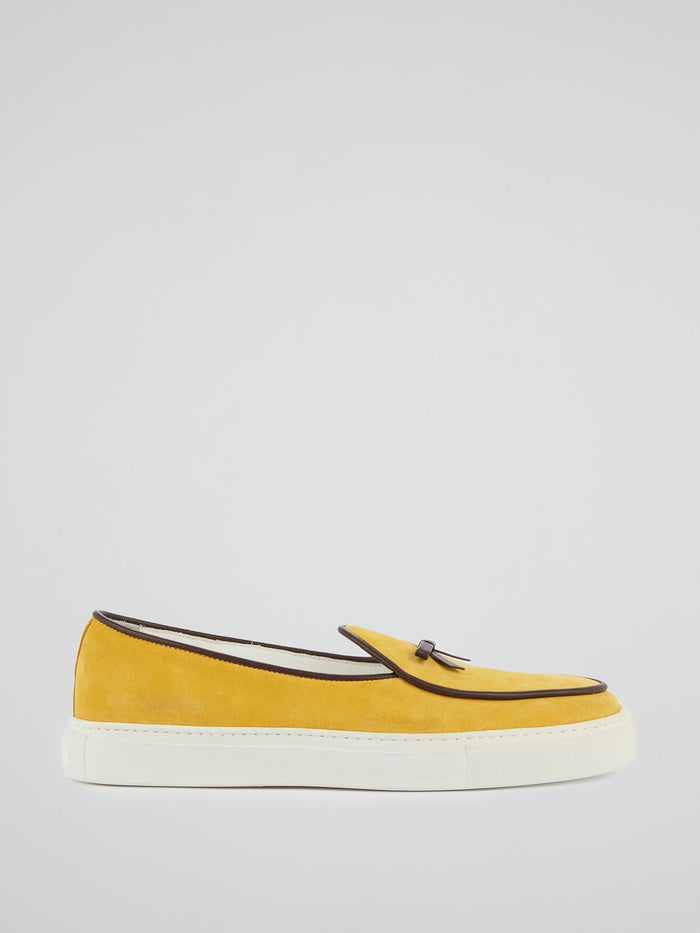 Mustard Suede Moccasins