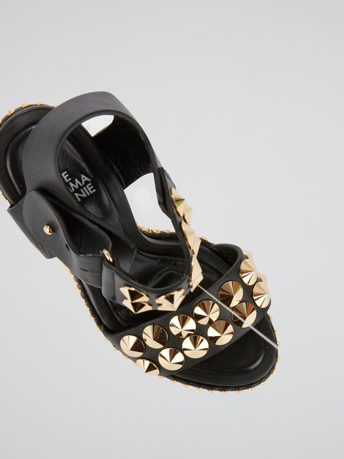 SX42111 Black Embellished Buckle Stilettos