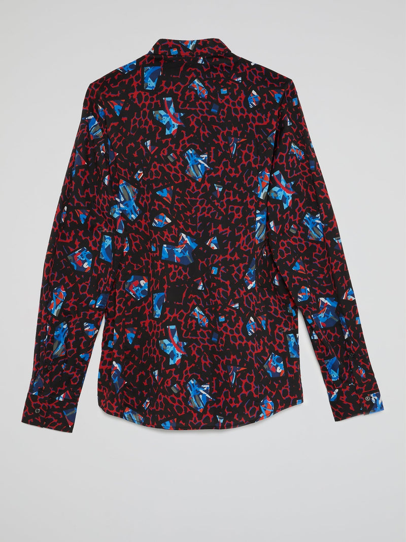 Jacquard Print Long Sleeve Shirt