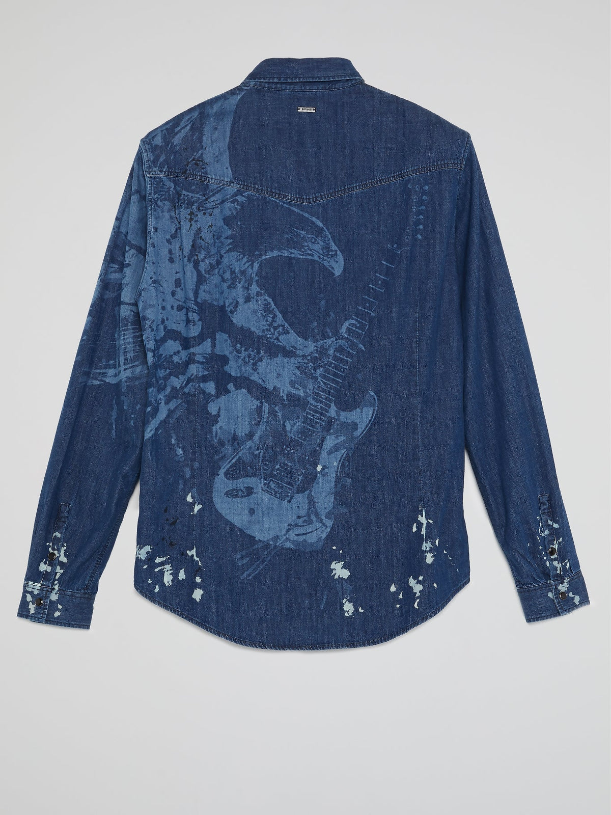 Paint Splatter Denim Shirt