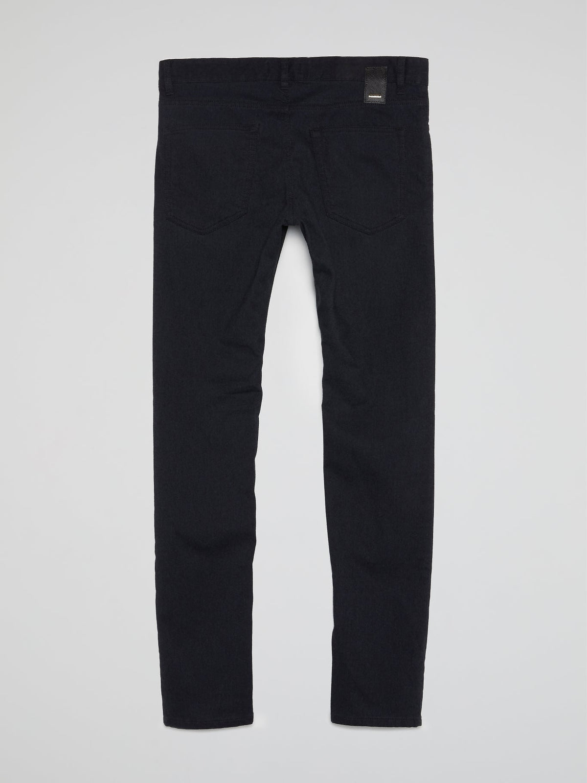 Navy Zip Detail Trousers